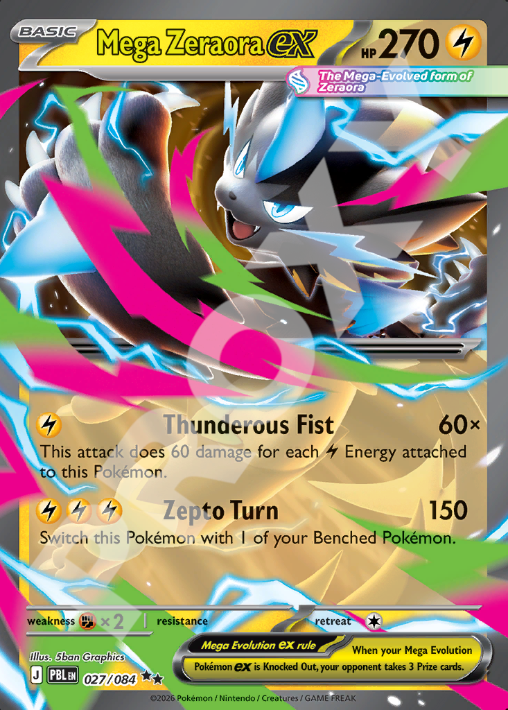 Mega Zeraora EX 027 – Pitch Black | The Proxy Lab