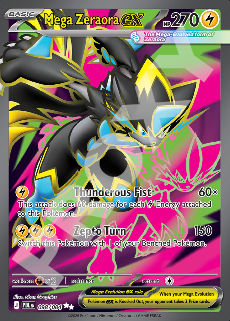 Mega Zeraora EX 098 – Pitch Black | The Proxy Lab