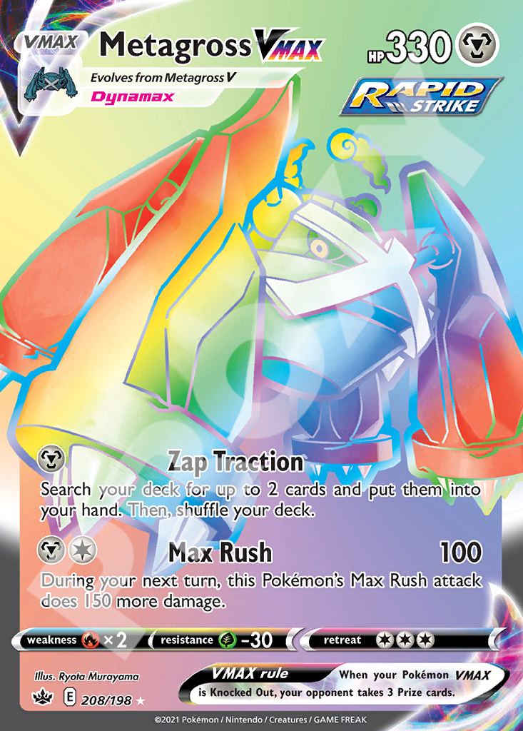Sword & Shield | Chilling Reign | Metagross VMAX 208 – The Proxy Lab