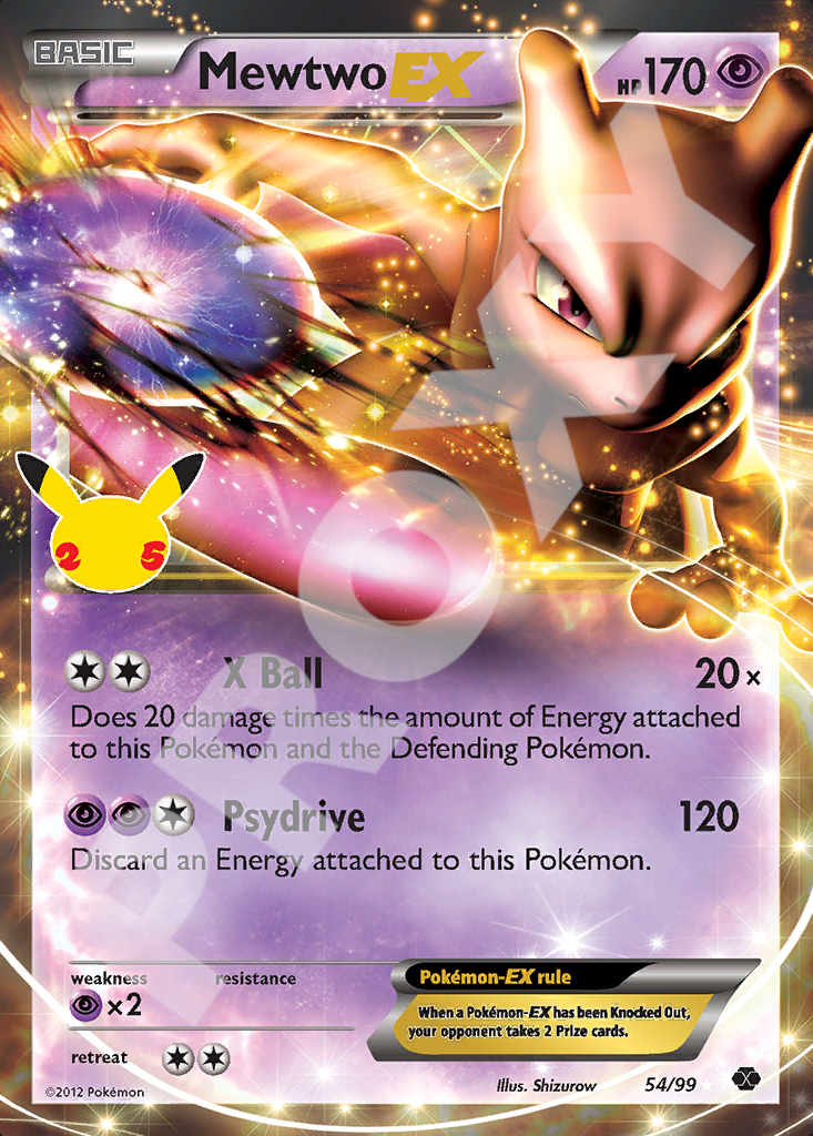Mewtwo EX 54 – Celebrations | The Proxy Lab