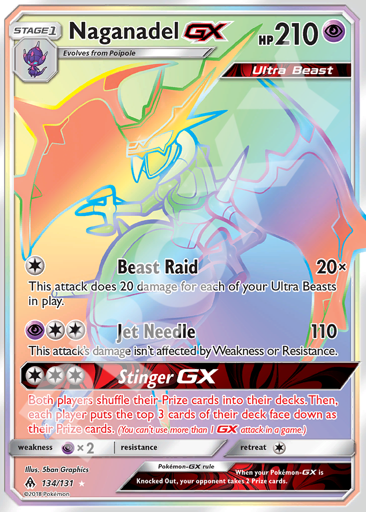 Naganadel GX 134 – Forbidden Light | The Proxy Lab