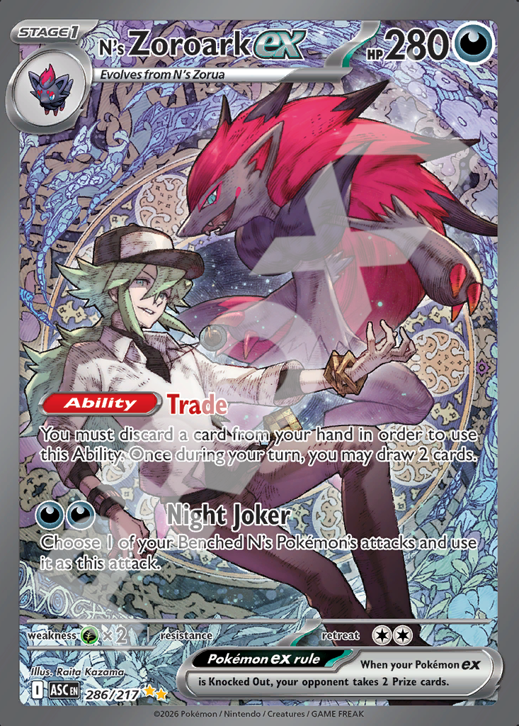Ns Zoroark EX 286 – Ascended Heroes | The Proxy Lab