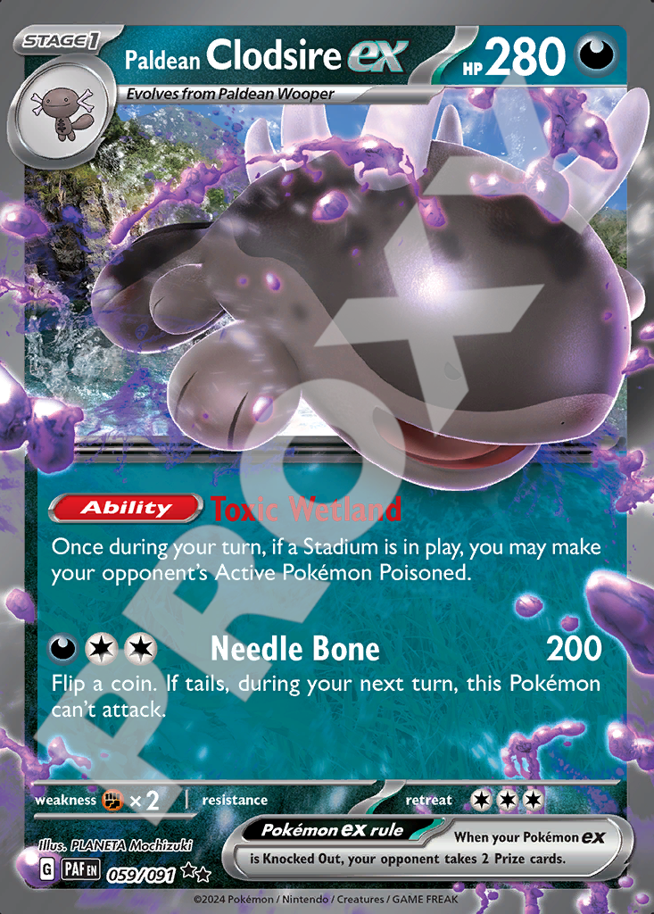 Paldean Clodsire ex 059 – Paldean Fates | The Proxy Lab