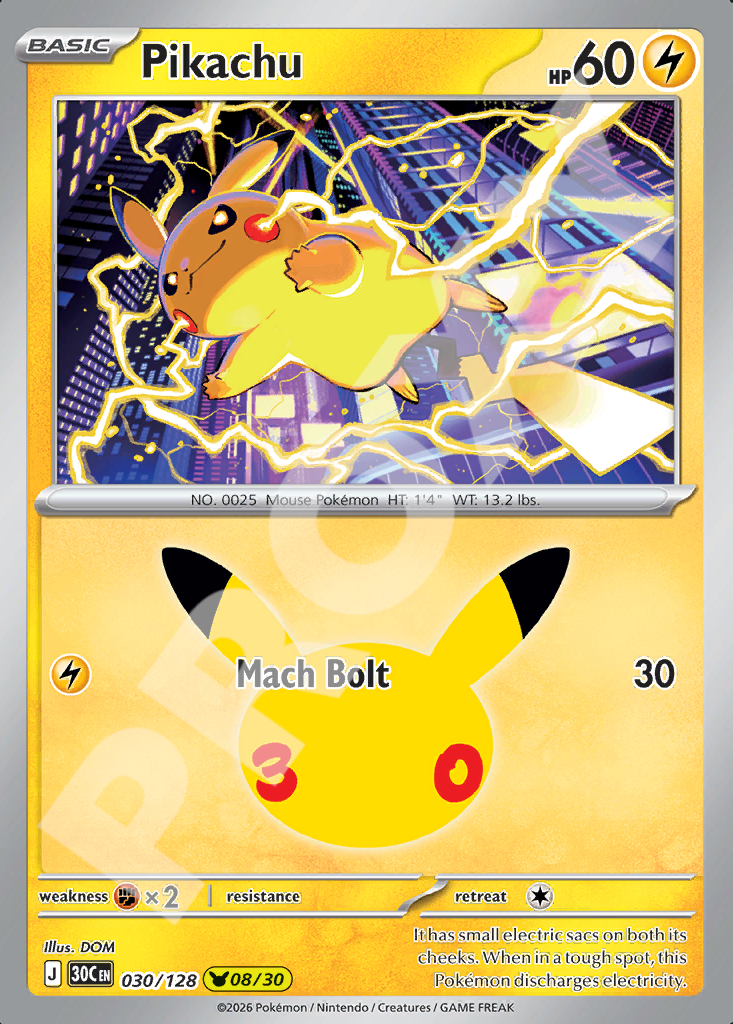 Pikachu 030 – 30th Celebration | The Proxy Lab
