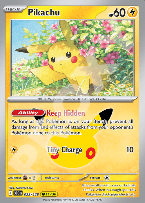 Pikachu 033 – 30th Celebration | The Proxy Lab