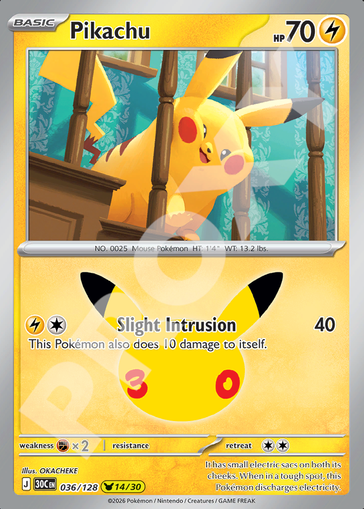 Pikachu 036 – 30th Celebration | The Proxy Lab