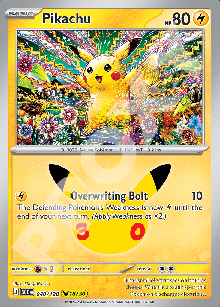 Pikachu 040 – 30th Celebration | The Proxy Lab