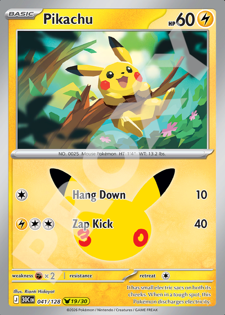 Pikachu 041 – 30th Celebration | The Proxy Lab