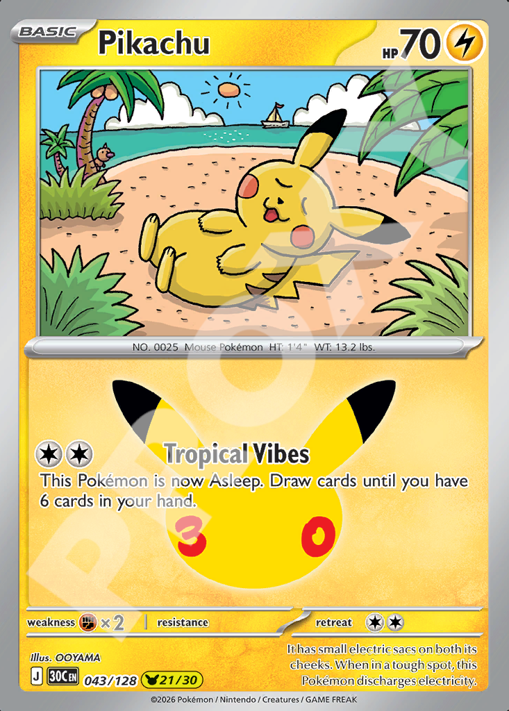 Pikachu 043 – 30th Celebration | The Proxy Lab
