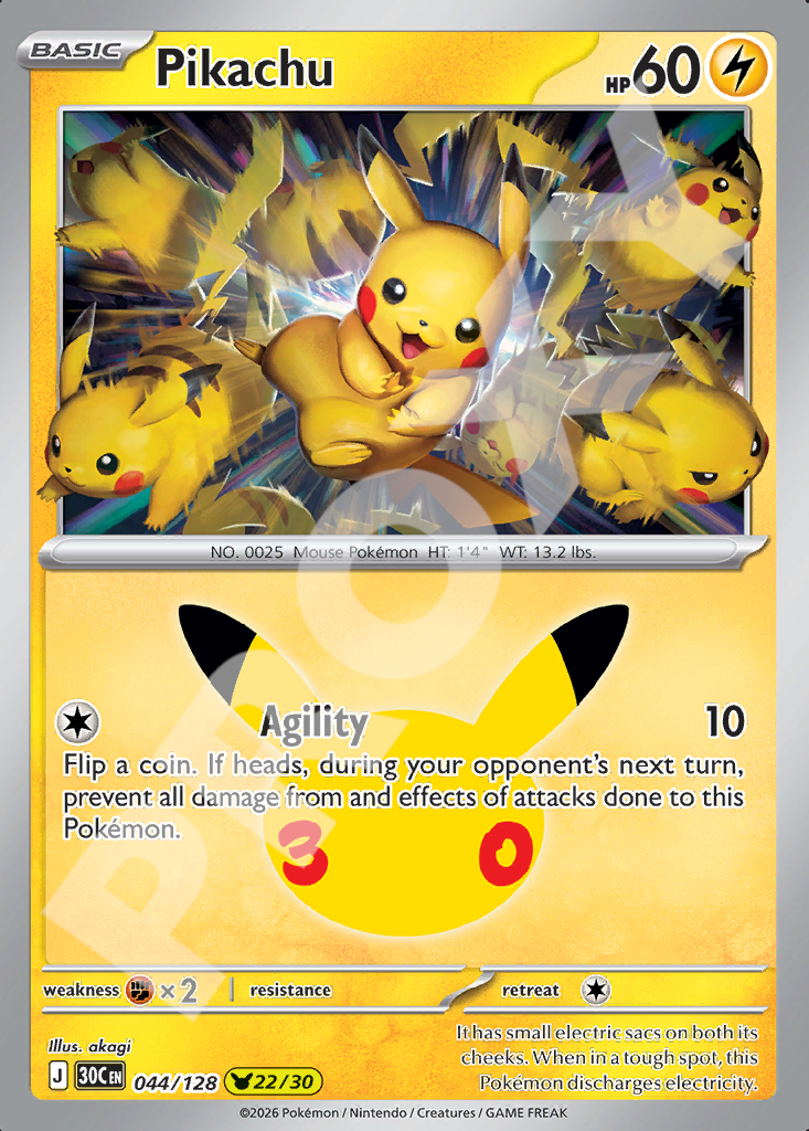 Pikachu 044 – 30th Celebration | The Proxy Lab