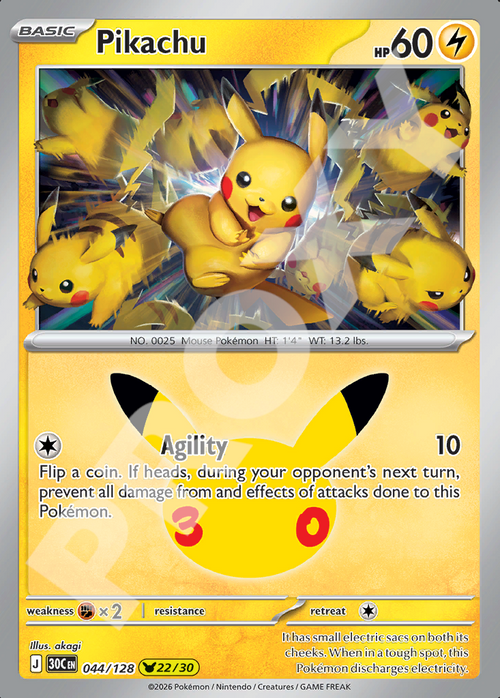Pikachu 044 – 30th Celebration | The Proxy Lab