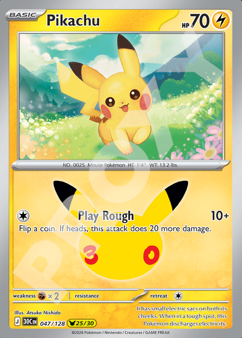 Pikachu 047 – 30th Celebration | The Proxy Lab
