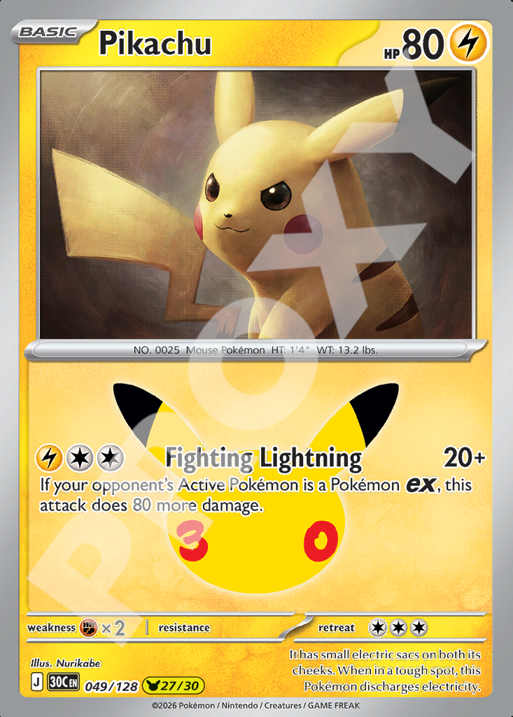 Pikachu 049 – 30th Celebration | The Proxy Lab
