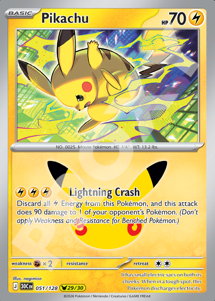 Pikachu 051 – 30th Celebration | The Proxy Lab