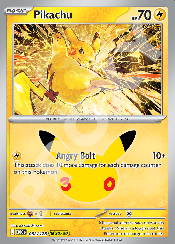 Pikachu 052 – 30th Celebration | The Proxy Lab