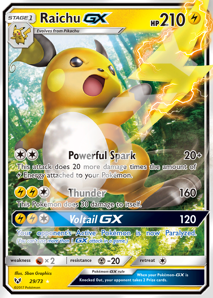 Raichu GX 29 – Shining Legends | The Proxy Lab