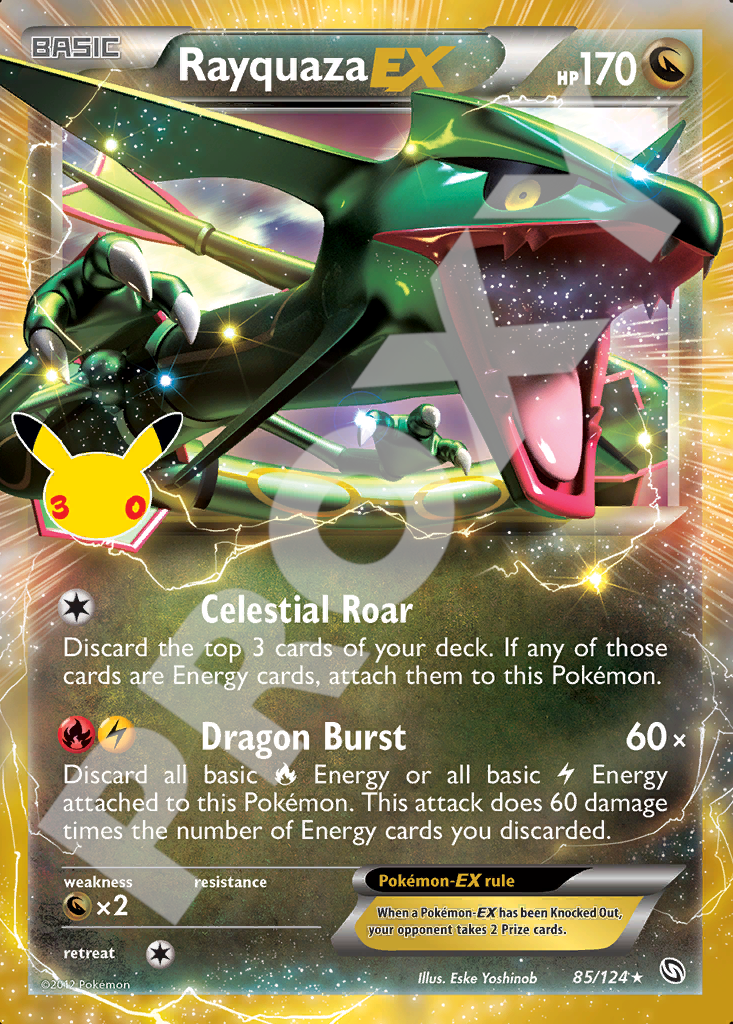 Rayquaza EX 85 – 30th Celebration | The Proxy Lab