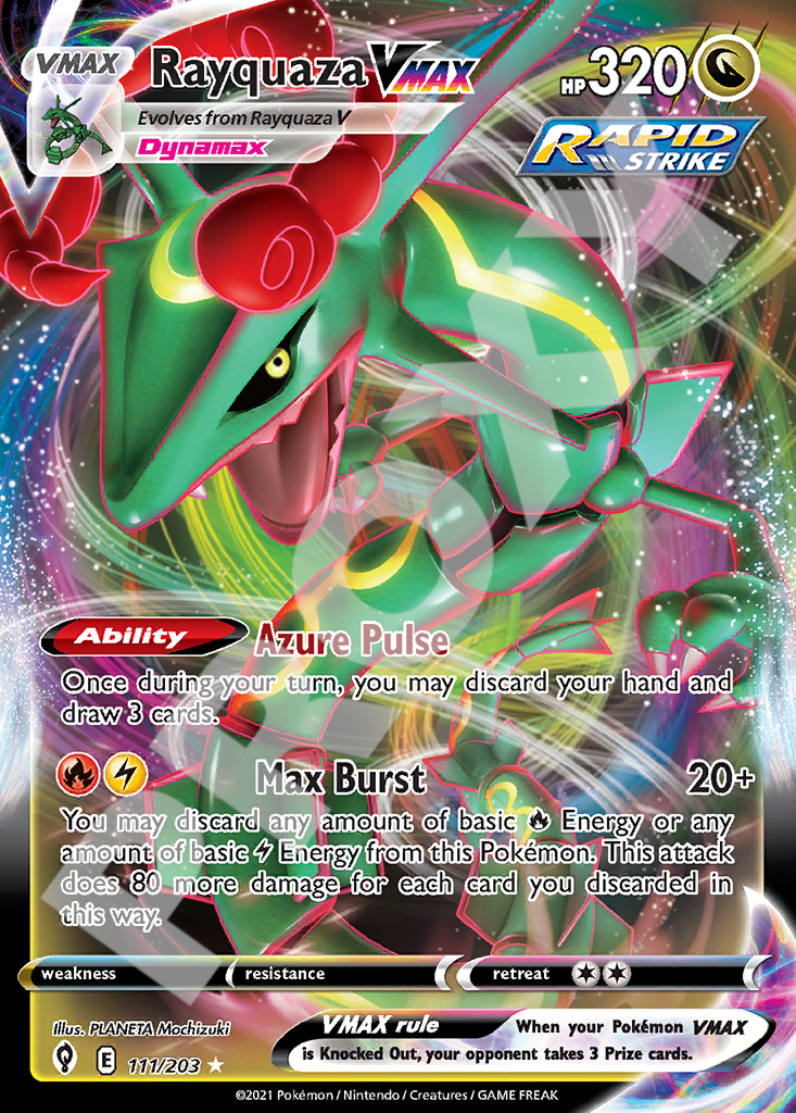 Rayquaza VMAX 111 – Evolving Skies | The Proxy Lab
