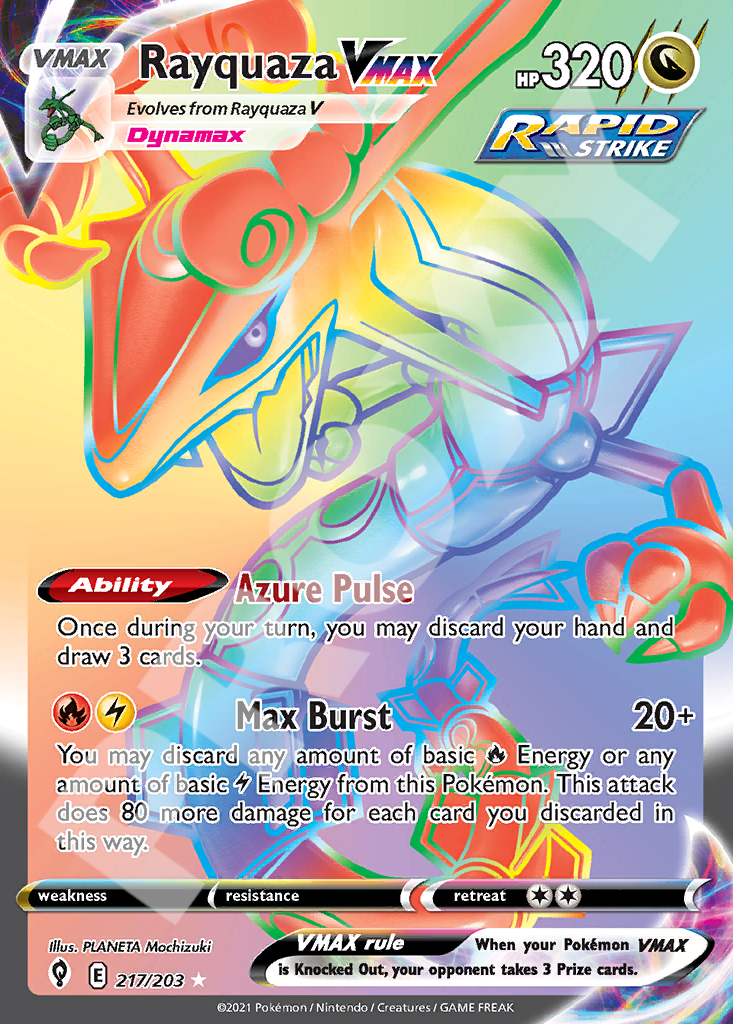 Rayquaza VMAX 217 – Evolving Skies | The Proxy Lab