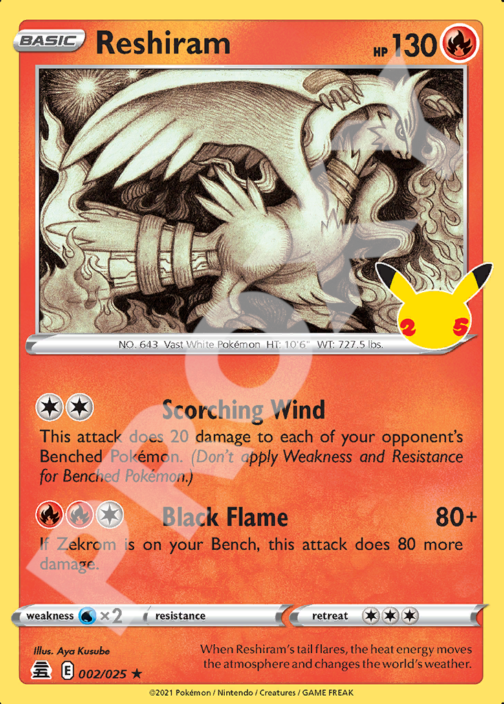 Reshiram 002 – Celebrations | The Proxy Lab