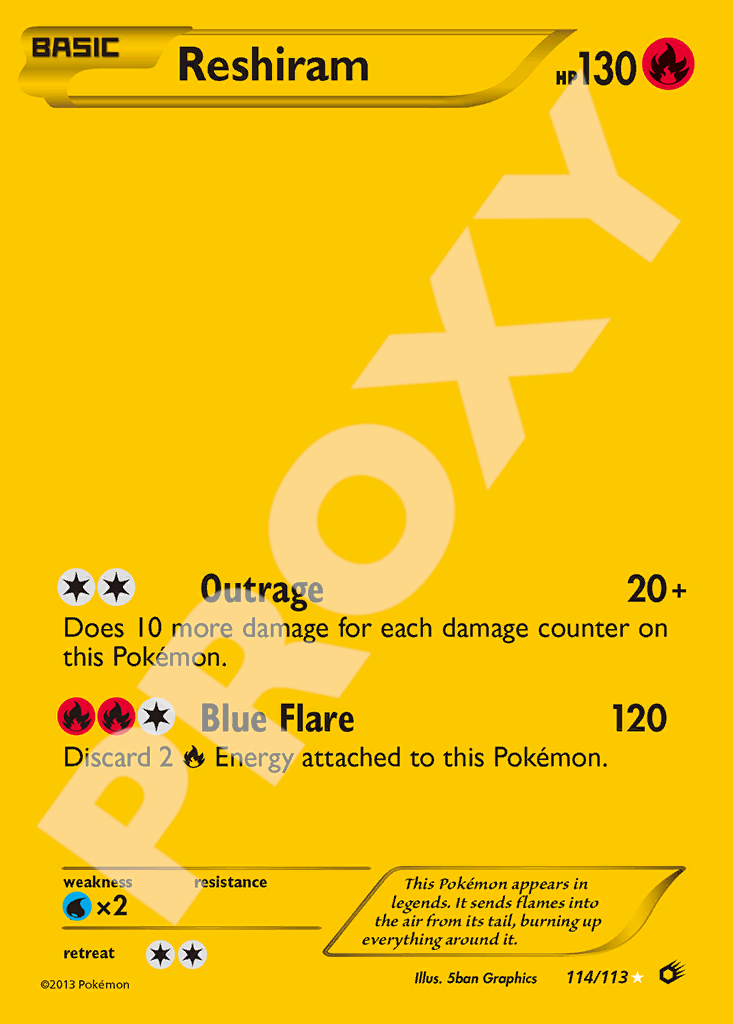 Reshiram 114 – Legendary Treasures | The Proxy Lab