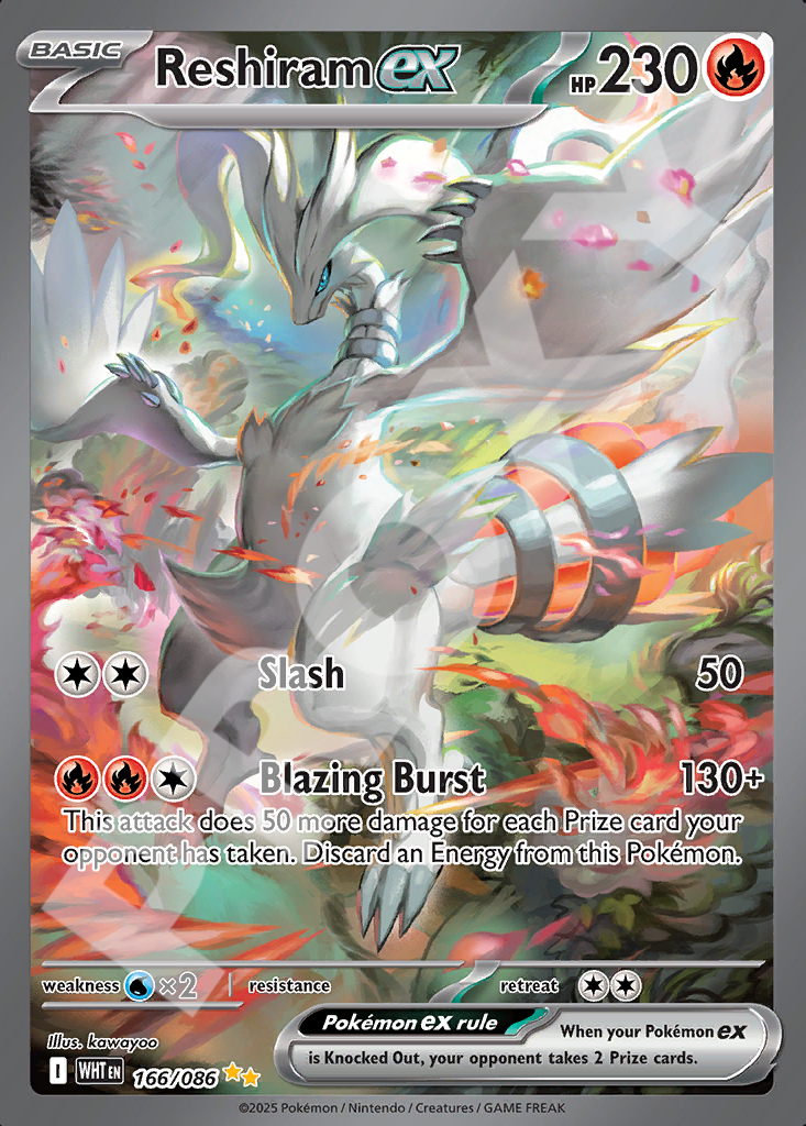 Reshiram EX 166 –  White Flare | The Proxy Lab