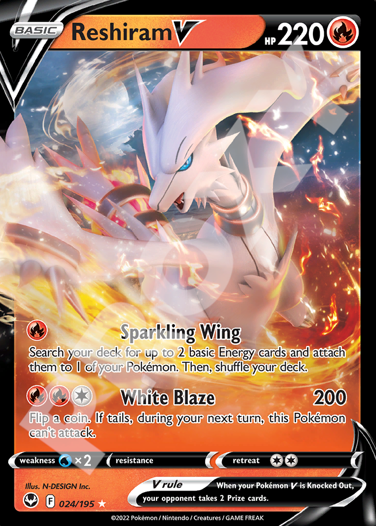 Reshiram V 024 – Silver Tempest | The Proxy Lab