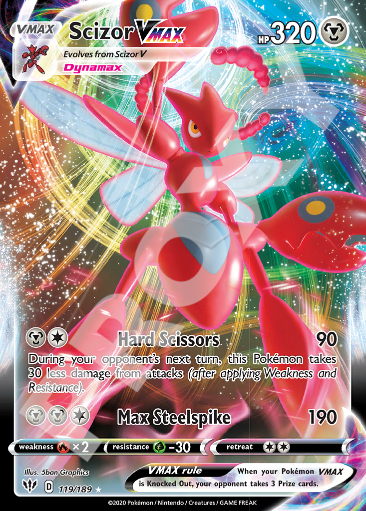 Scizor VMAX 119 – Darkness Ablaze | The Proxy Lab