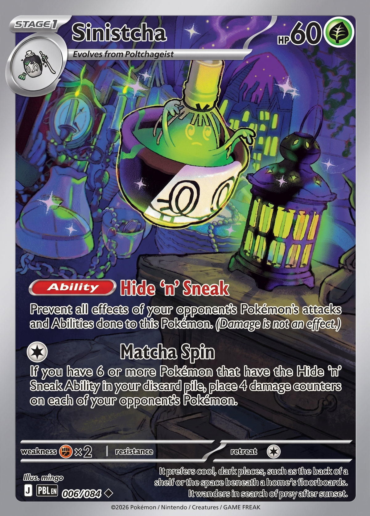 Mega Evolution | Pitch Black | Sinistcha EXTENDED ART