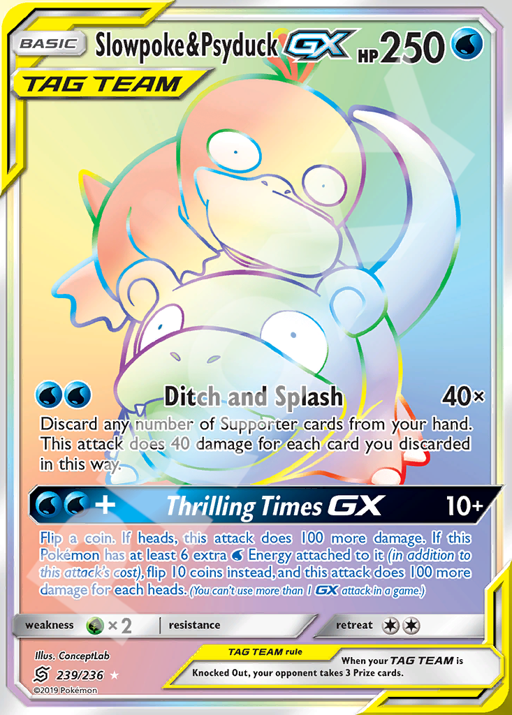 Slowpoke&Psyduck GX 239 – Hidden Fates | The Proxy Lab