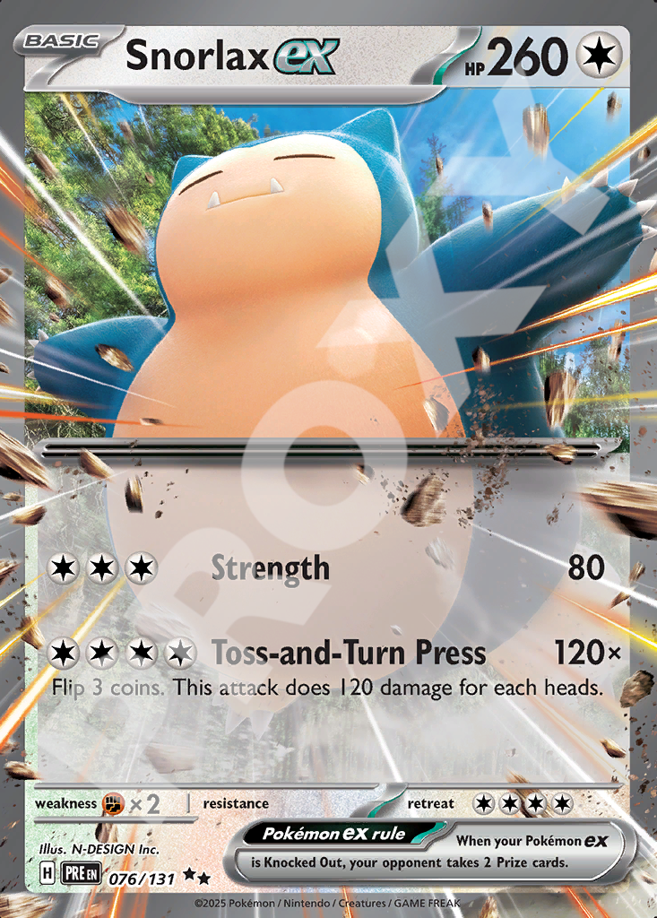 Snorlax EX 076 – Prismatic Evolutions | The Proxy Lab