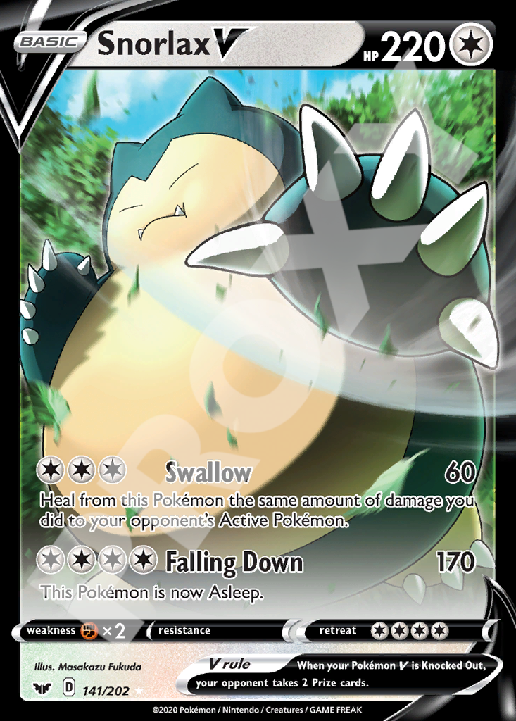 Snorlax V 141 – Sword & Shield | The Proxy Lab