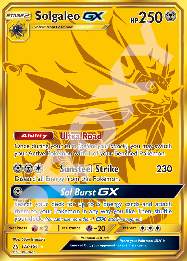 Solgaleo GX 173 – Ultra Prism | The Proxy Lab