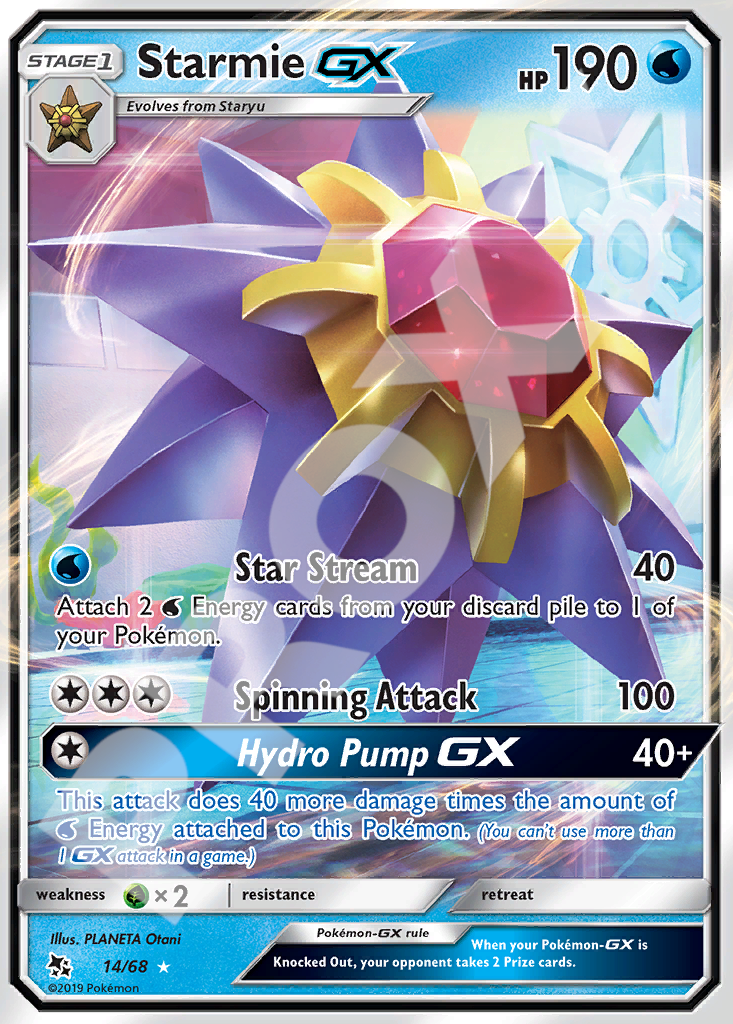 Starmie GX 14 68 – Hidden Fates | The Proxy Lab