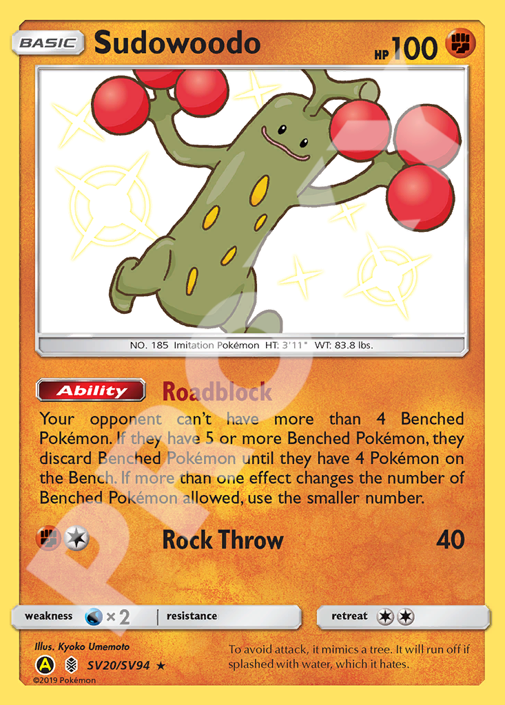 Sudowoodo 5V089 – Hidden Fates | The Proxy Lab