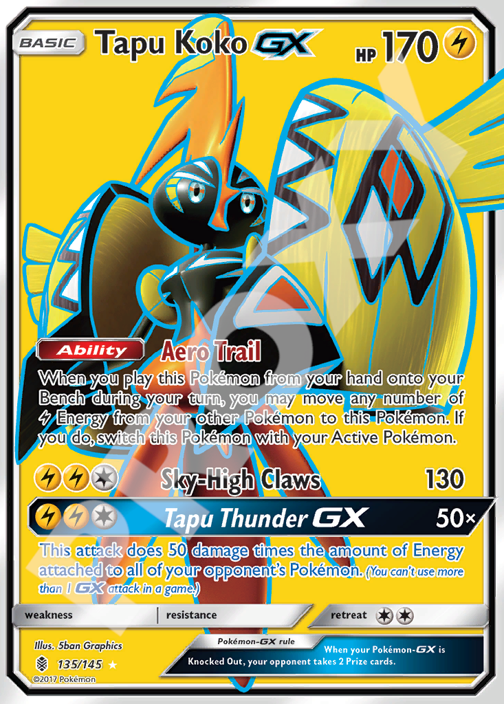 Tapu Koko GX 135 – Guardians Rising | The Proxy Lab