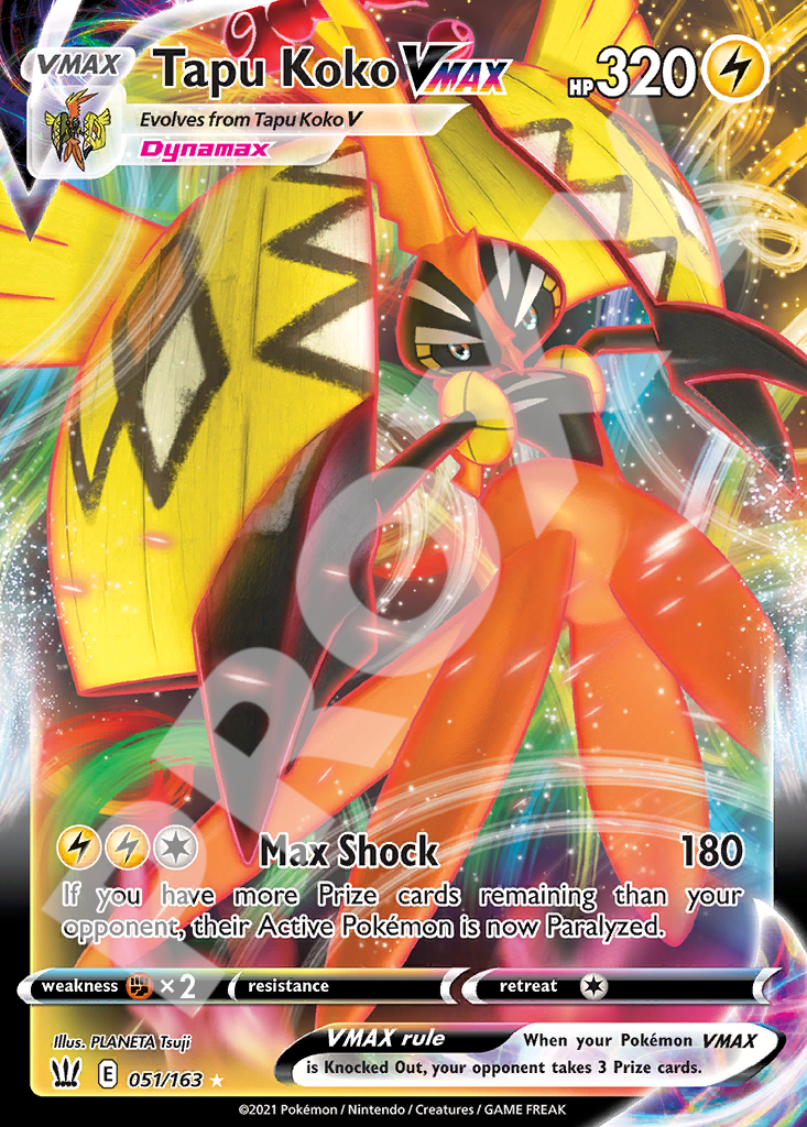 Tapu Koko VMAX 051 – Battle Styles | The Proxy Lab