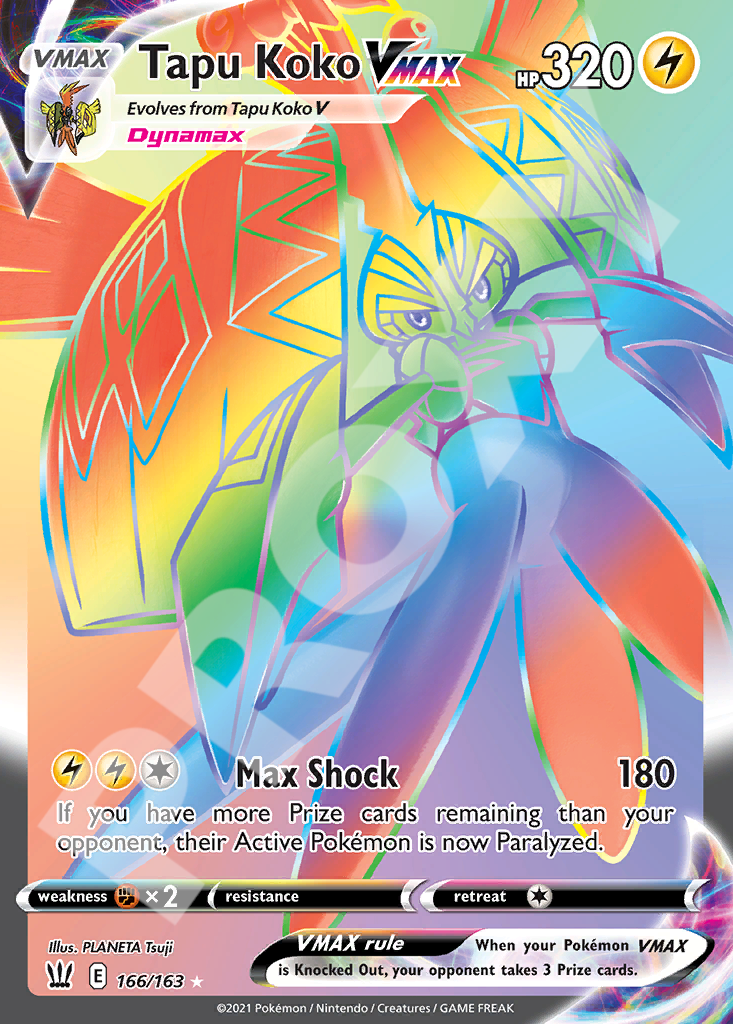 Tapu Koko VMAX 166 – Battle Styles | The Proxy Lab