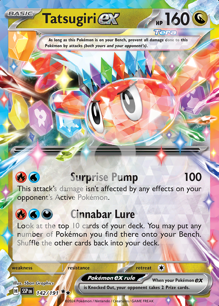 Tatsugiri EX 142 – Surging Sparks | The Proxy Lab