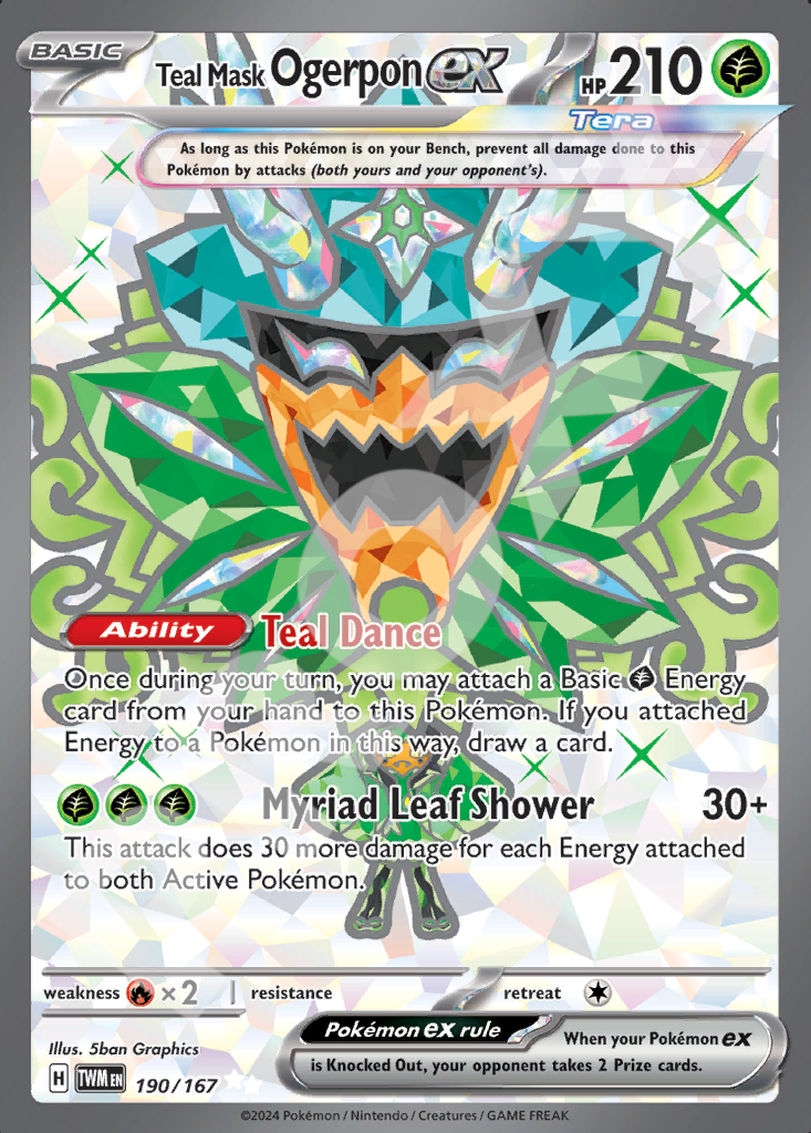 Teal Mask Ogerpon EX 190 – Twilight Masquerade | The Proxy Lab