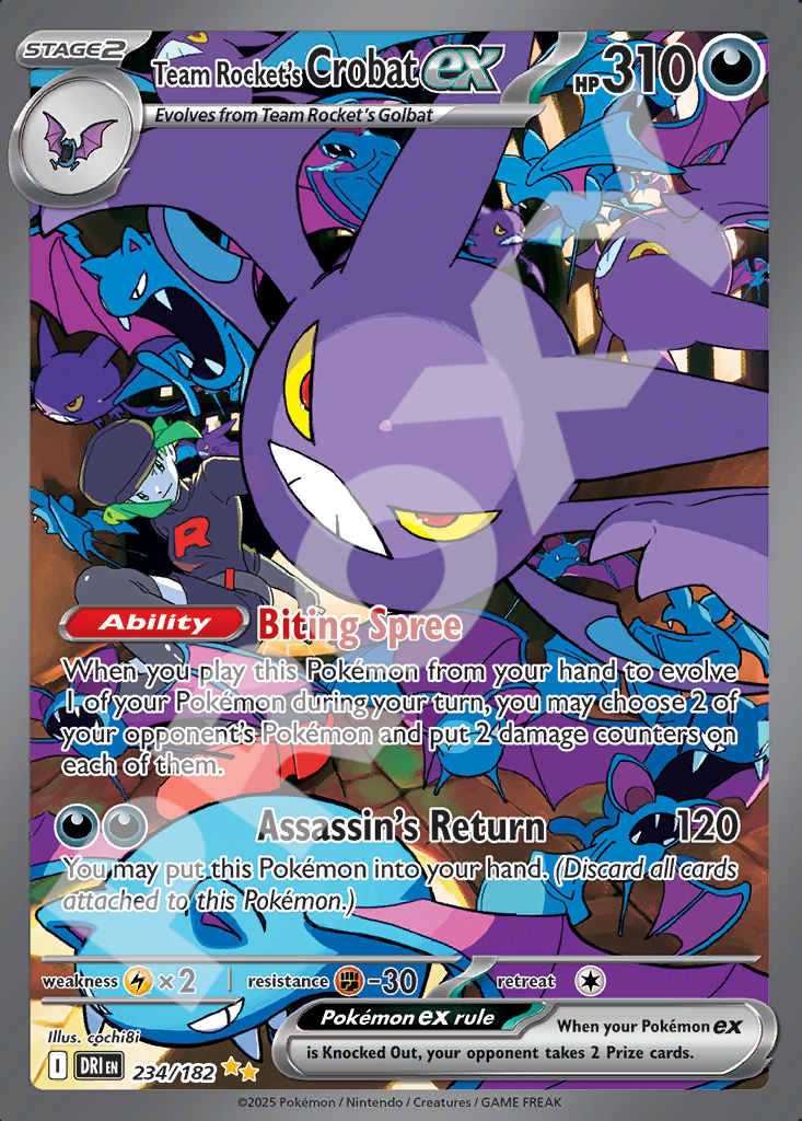 Team Rockets Crobat EX 234 – Destined Rivals | The Proxy Lab