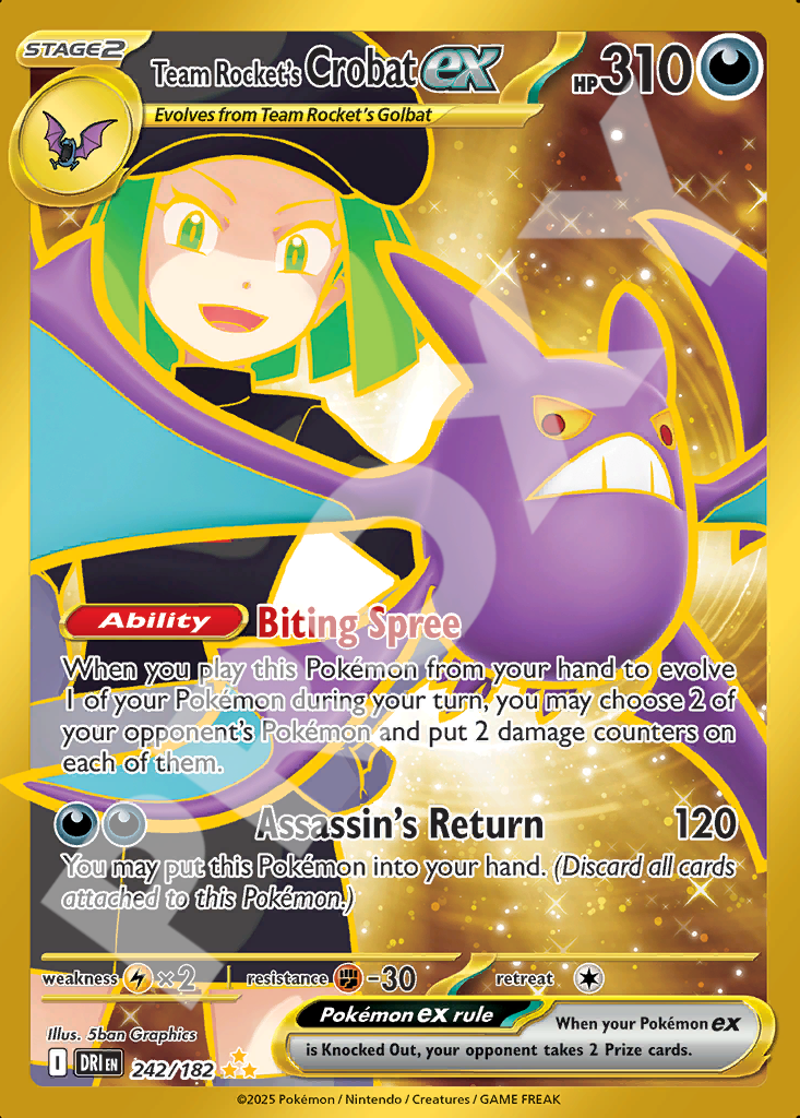 Team Rockets Crobat EX 242 – Destined Rivals | The Proxy Lab