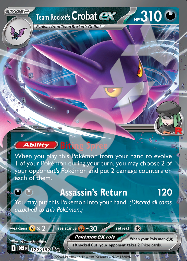 Team Rockets Crobat ex 122 – Destined Rivals | The Proxy Lab