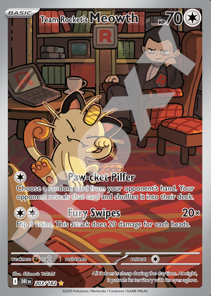 Team Rockets Meowth 203 – Destined Rivals | The Proxy Lab