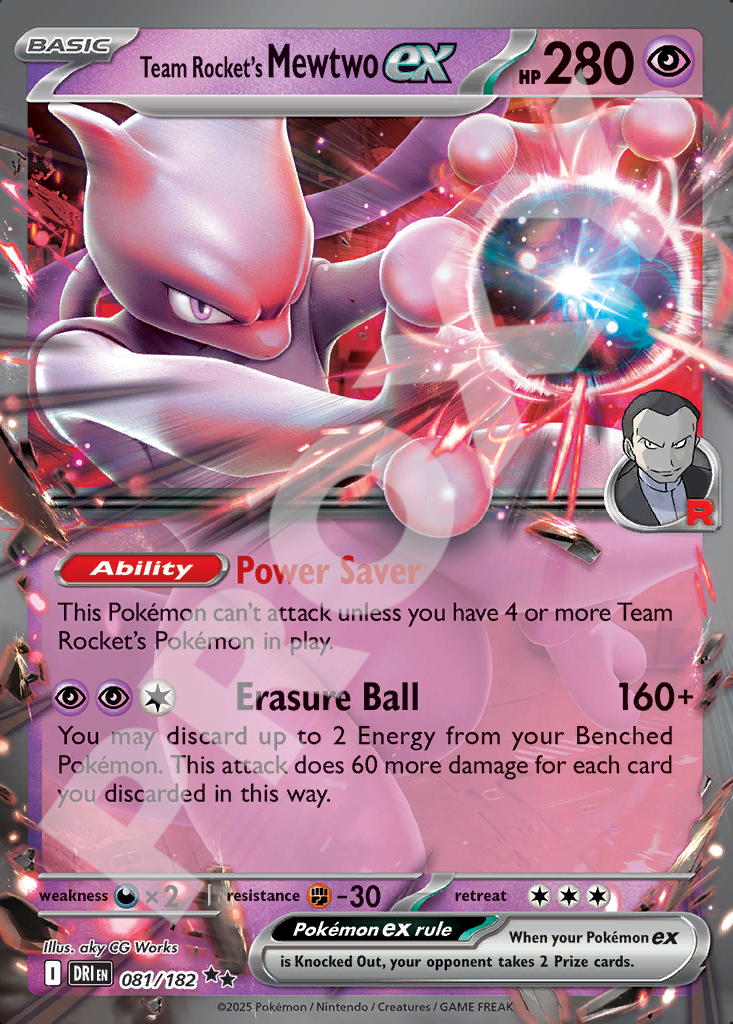 Team Rockets Mewtwo EX 081 – Destined Rivals | The Proxy Lab
