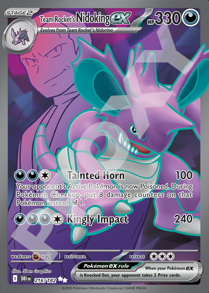 Team Rockets Nidoking EX 216 – Destined Rivals | The Proxy Lab