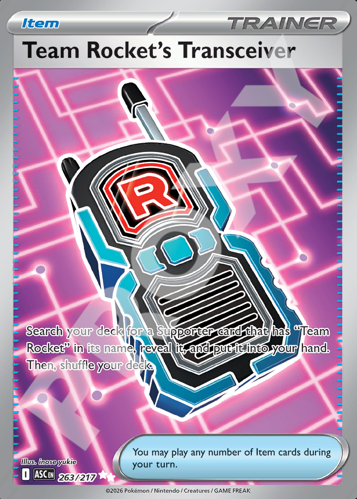 Team Rockets Transceiver 263 – Ascended Heroes | The Proxy Lab
