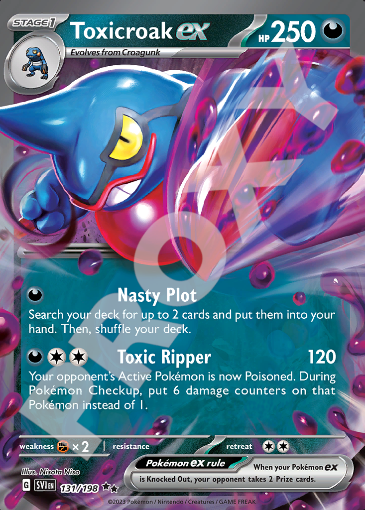 Toxicroak ex 131 – Scarlet & Violet | The Proxy Lab