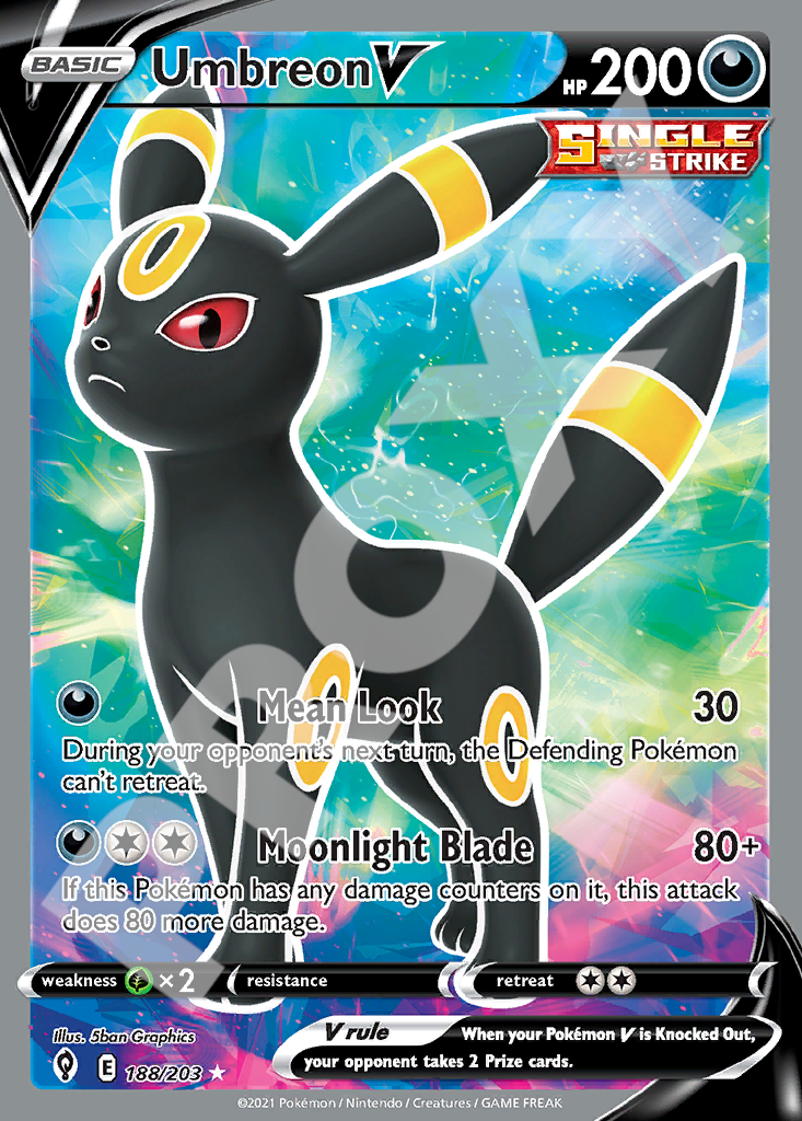Umbreon V 188 – Evolving Skies | The Proxy Lab