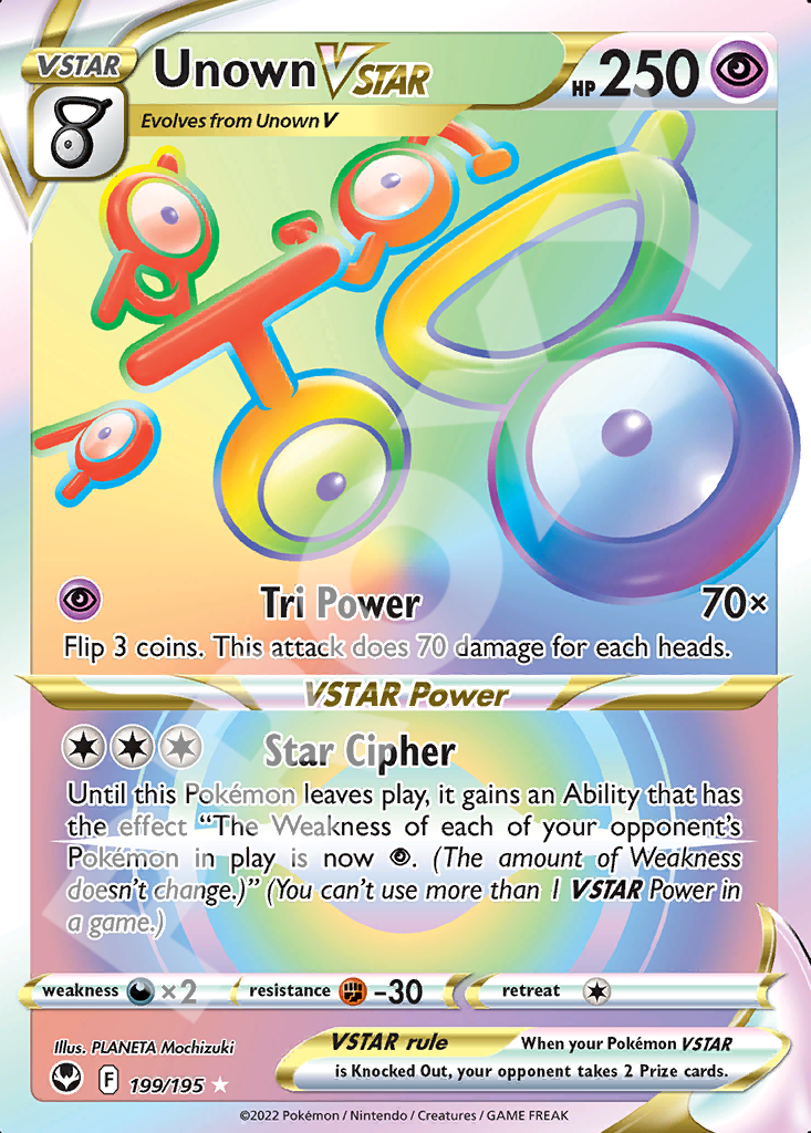 Unown VSTAR 199 – Silver Tempest | The Proxy Lab